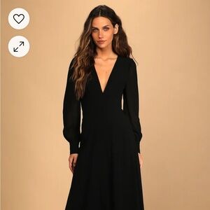 Long sleeve black maxi dress